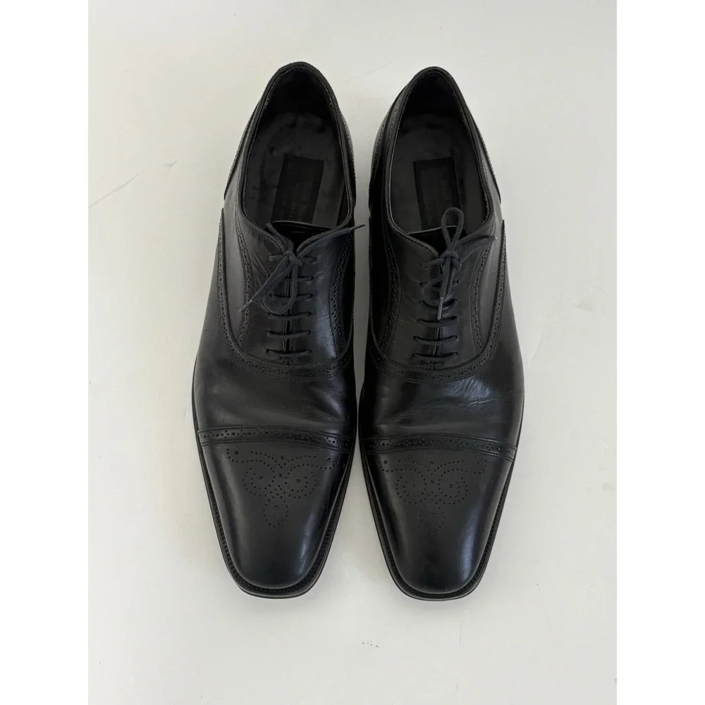 TO BOOT NEW YORK Adam Derrick Men's 13 Black Leather Brogue Captoe Oxford Shoes